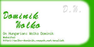 dominik wolko business card